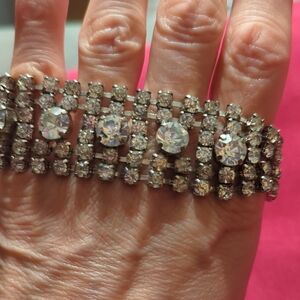 Elegant Silver Crystal Bracelet